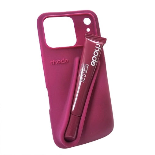 Maska Rhode LIP CASE + LIP TINT za iPhone 18 PRO - raspberry jelly