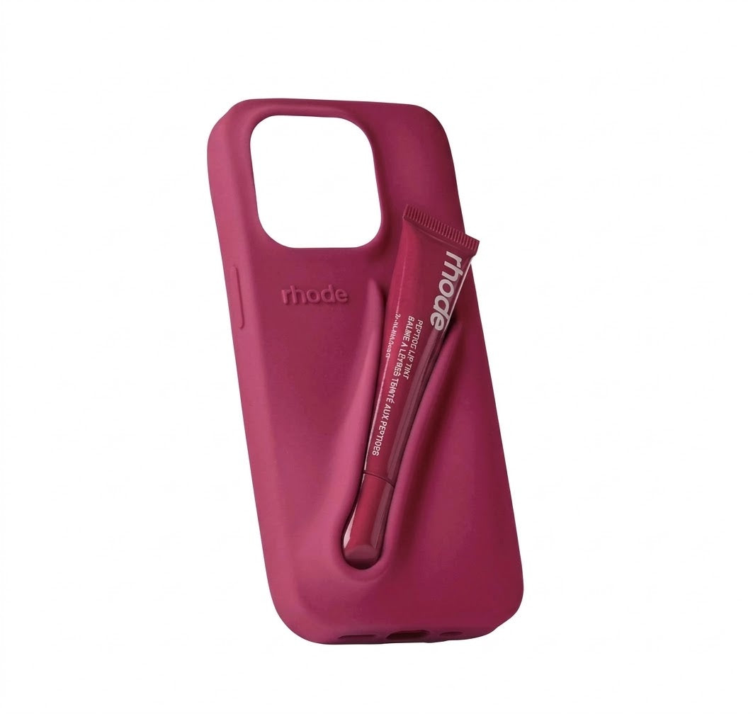 Maska Rhode LIP CASE + LIP TINT za iPhone 13 - raspberry jelly