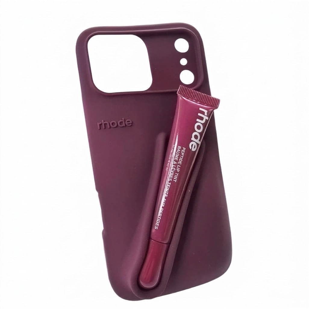 Maska Rhode LIP CASE + LIP TINT za iPhone 17 PRO MAX - raspberry jelly dark